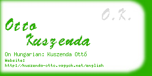 otto kuszenda business card
