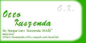 otto kuszenda business card